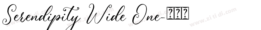 Serendipity Wide One字体转换